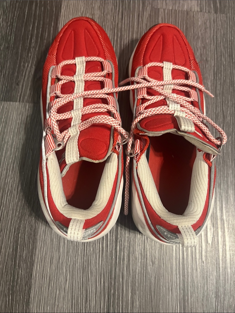Reebok Red and Cream Men's Low-Top Sneakers Micro Fit
